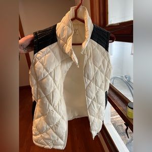 Marc New York puffer vest with faux leather shoulder detail XS
